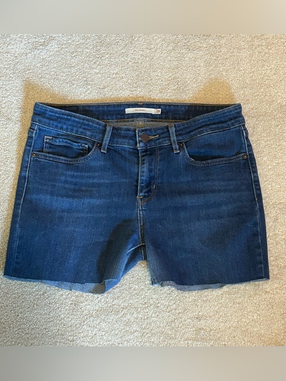 Levi’s Dark Wash Denim Cutoff Shorts - Size 28 waist item number: 79